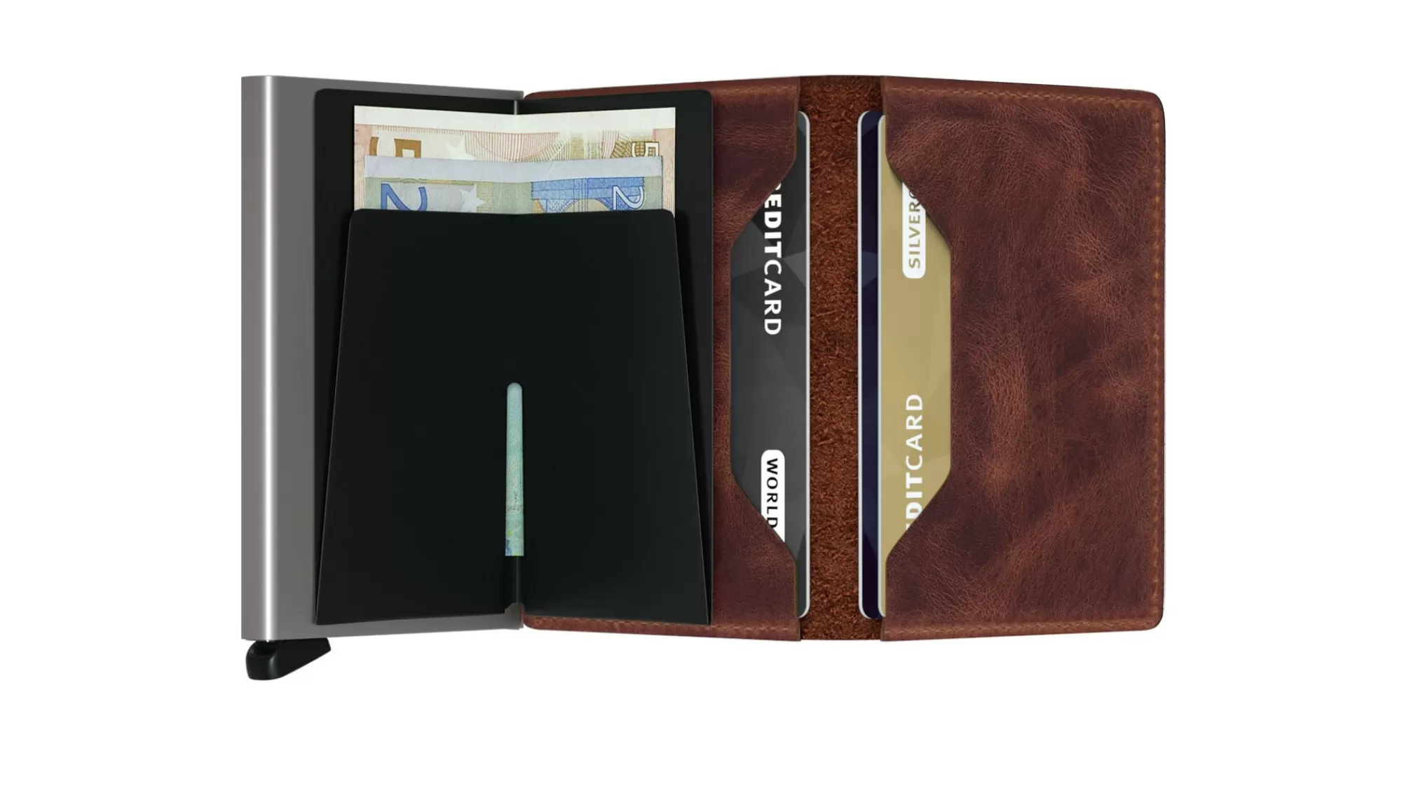 Outlet Slimwallet Vintage Brown Pasjeshouders
