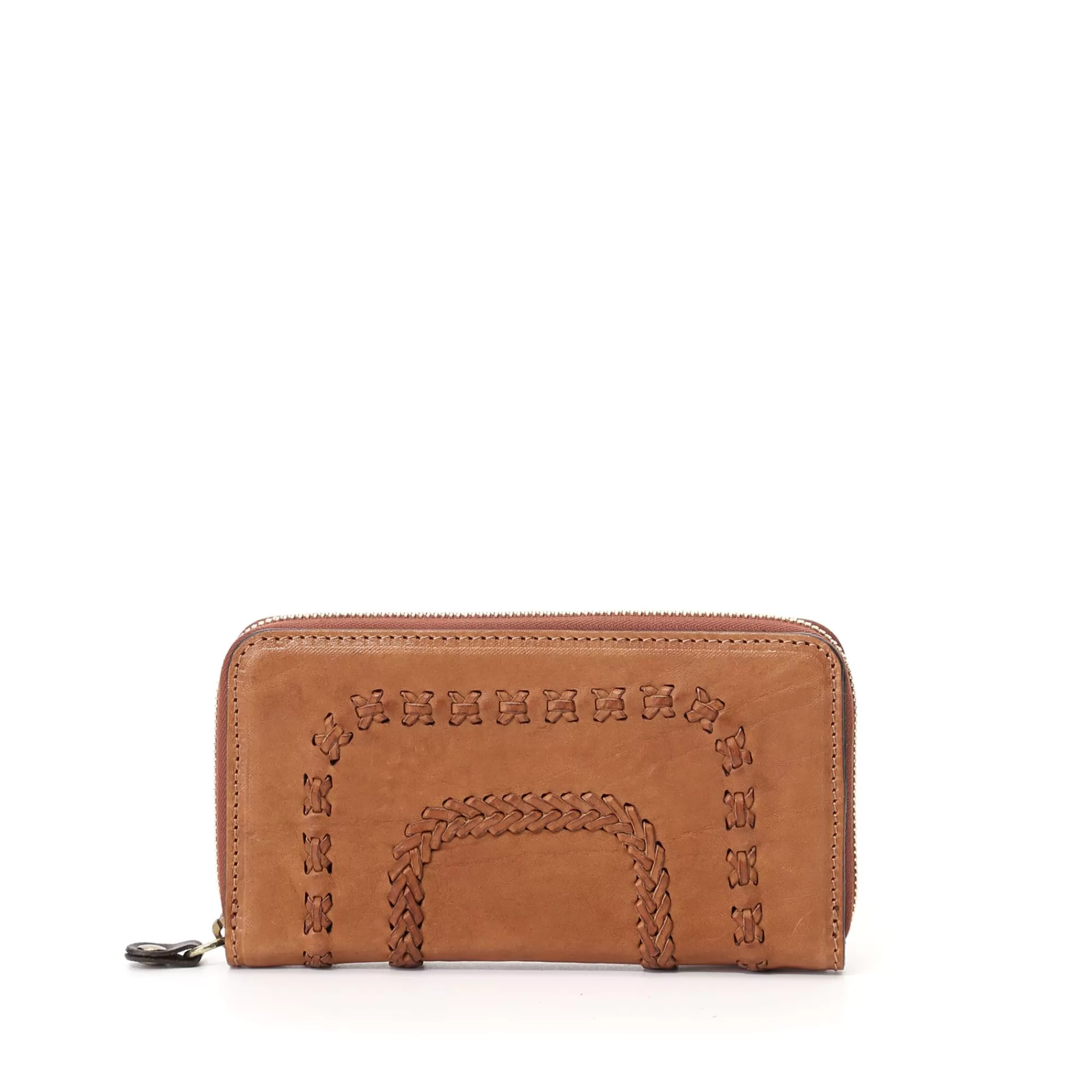 Sale Wallet Zip Cognac Dames Portemonnees